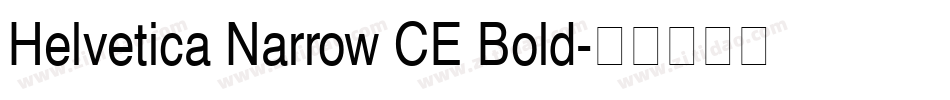 Helvetica Narrow CE Bold字体转换